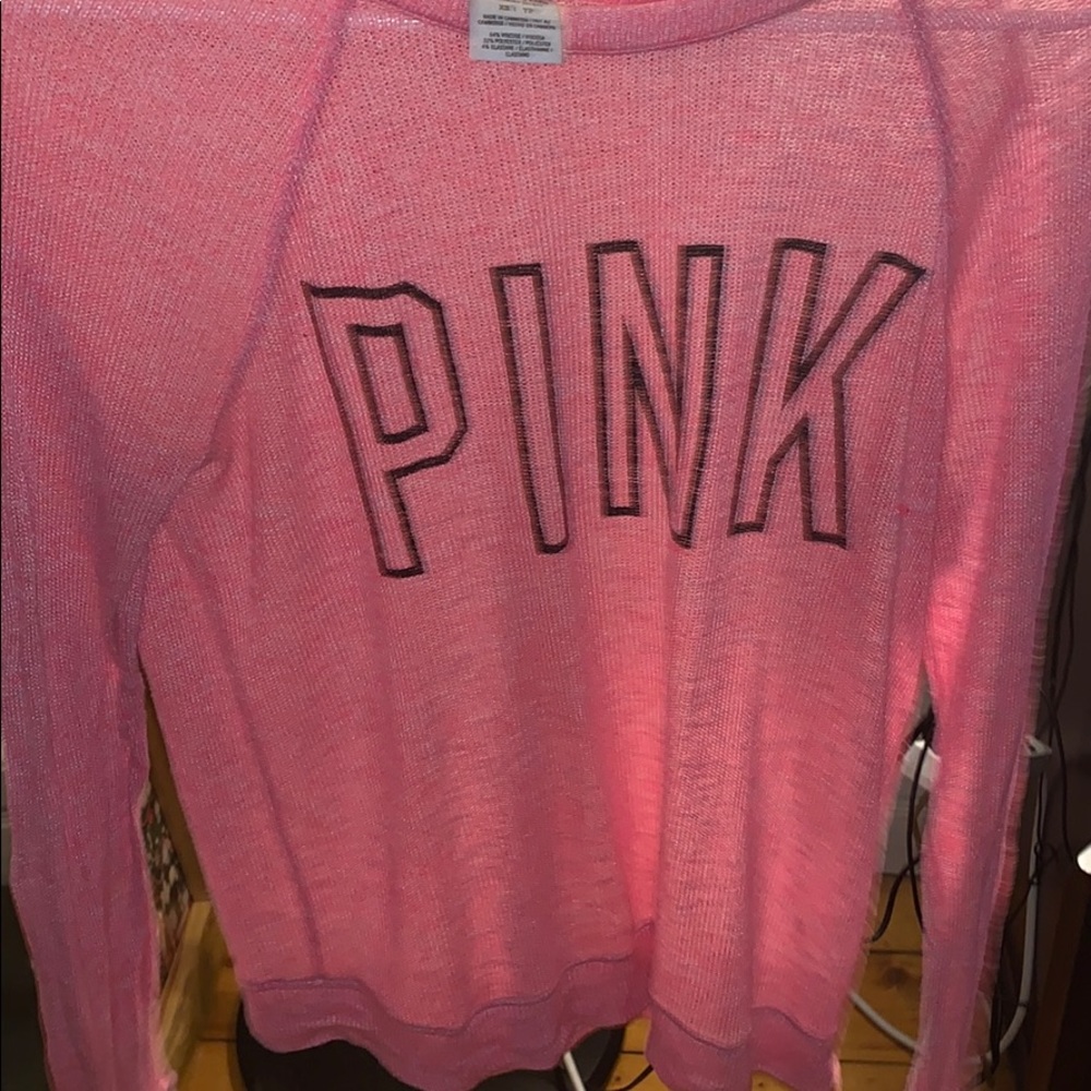 VS pink sheer sweater